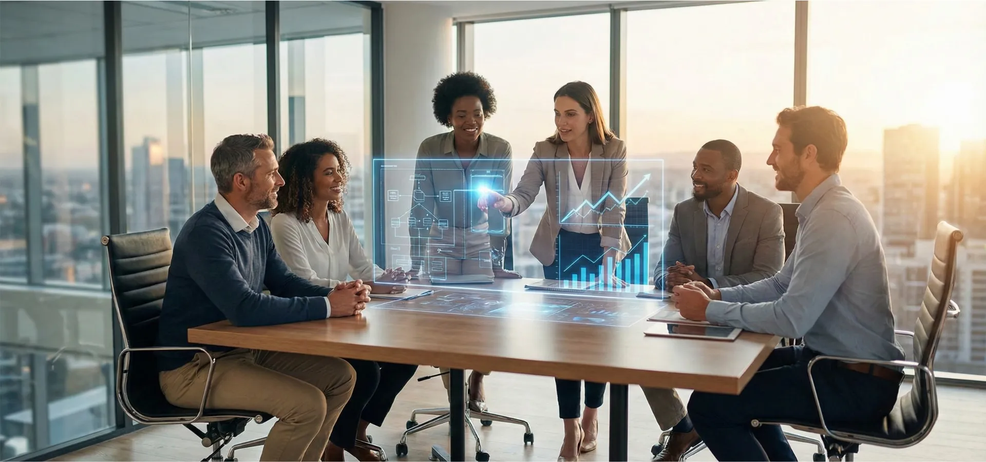 Team of IT professionals managing servers
