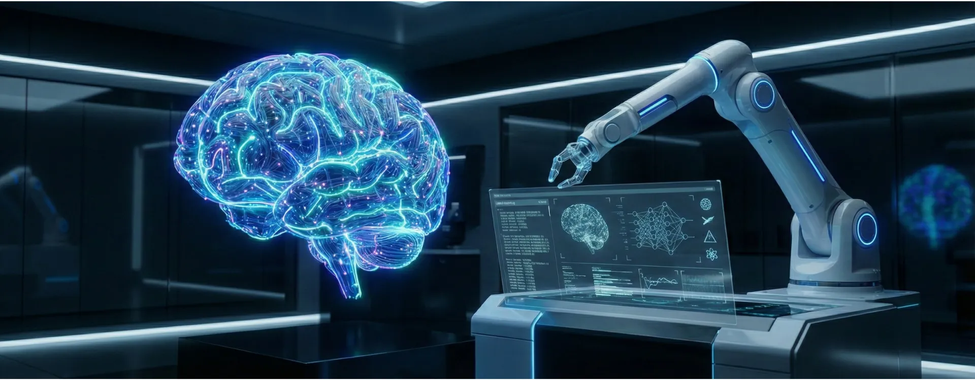 Automation & AI — abstract network of connected nodes and automated processes