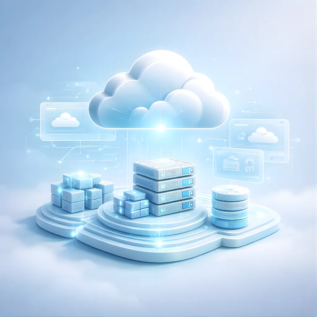 Cloud platform and infrastructure illustration