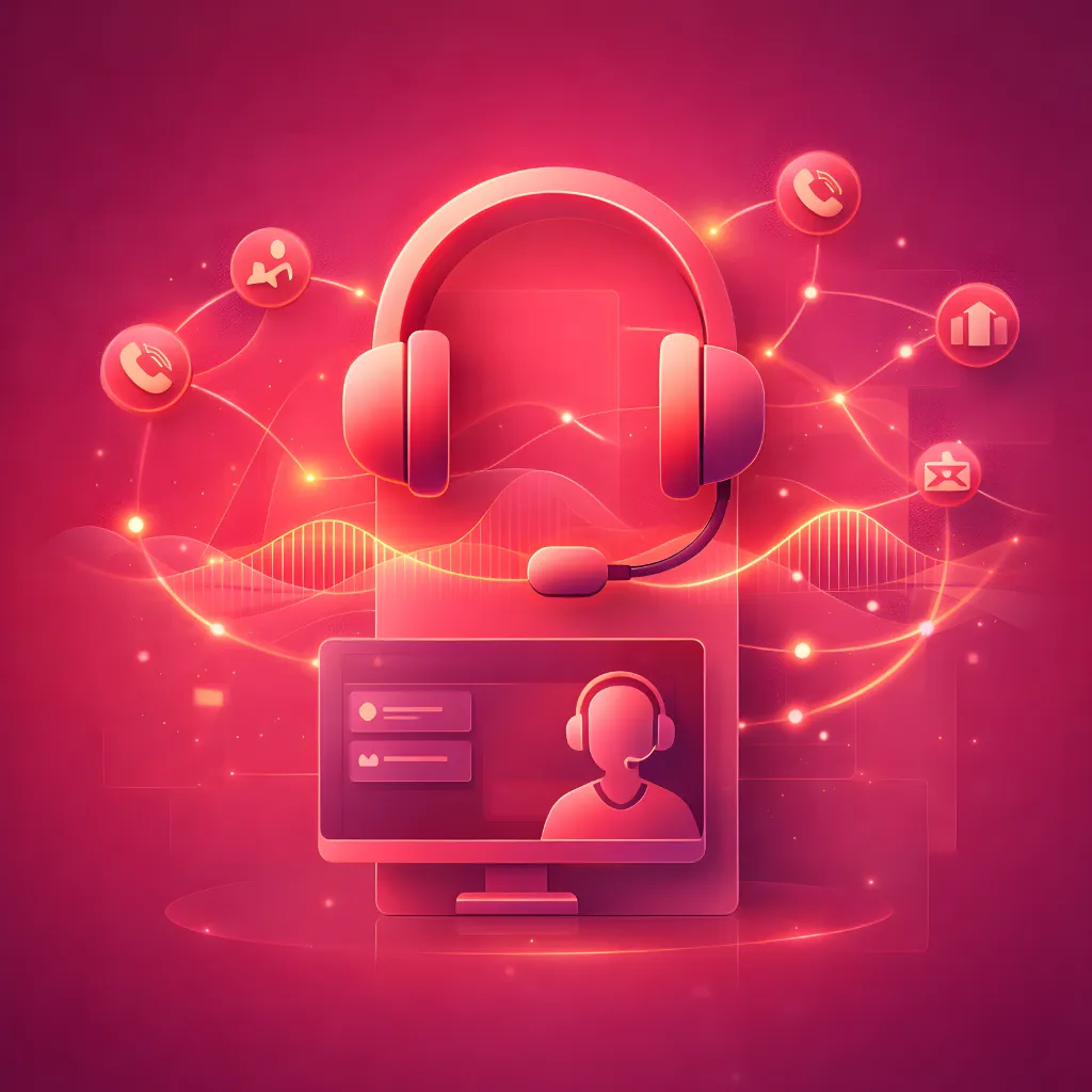 Call center and telephony dashboard illustration